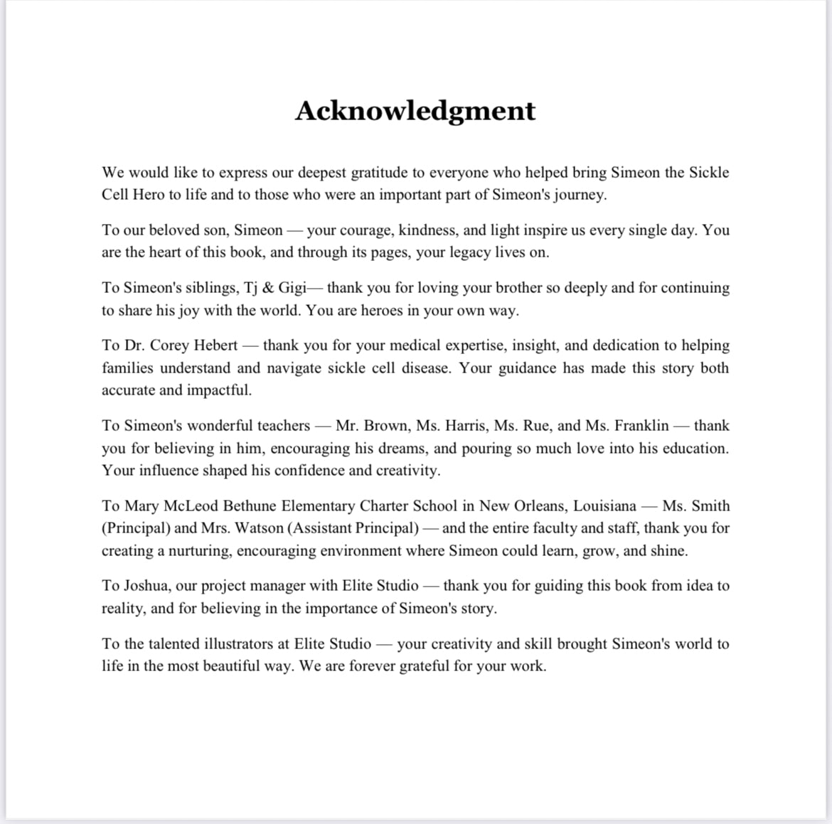 Simeon the Sickle Cell Hero - eBook Edition